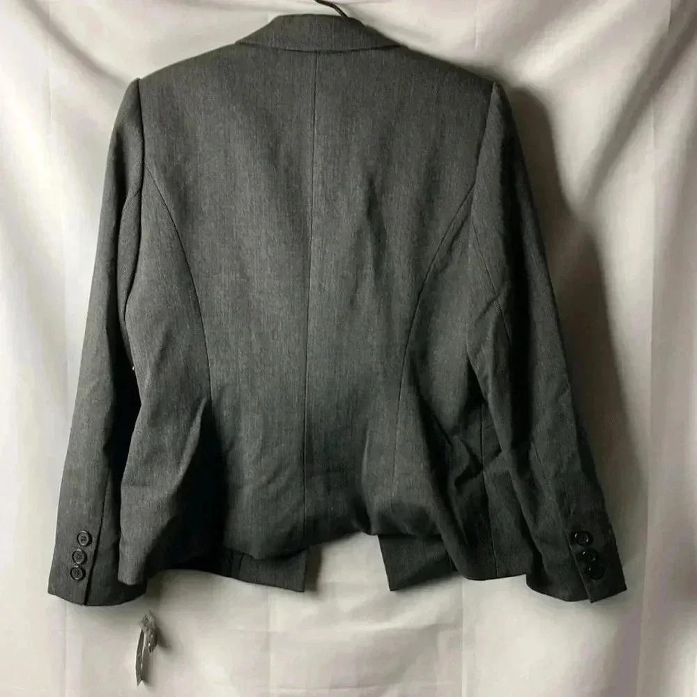 NEW TAHARI ASL THEODORA SUIT JACKET WO‎ SIZE 12 BLACK IVORY SMALL PLAID LINED - Picture 13 of 14
